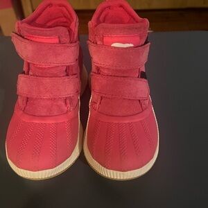 Sorel Kids Red Boots with Velcro Straps